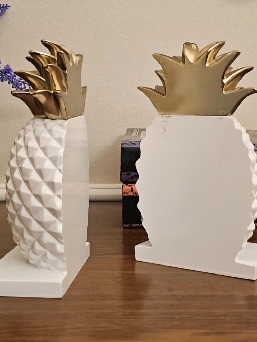 Target White and Gold Pineapple Bookends - Home Accents